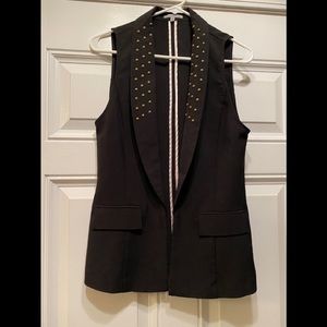 Charlotte Russe Black Studded Vest - Size Medium